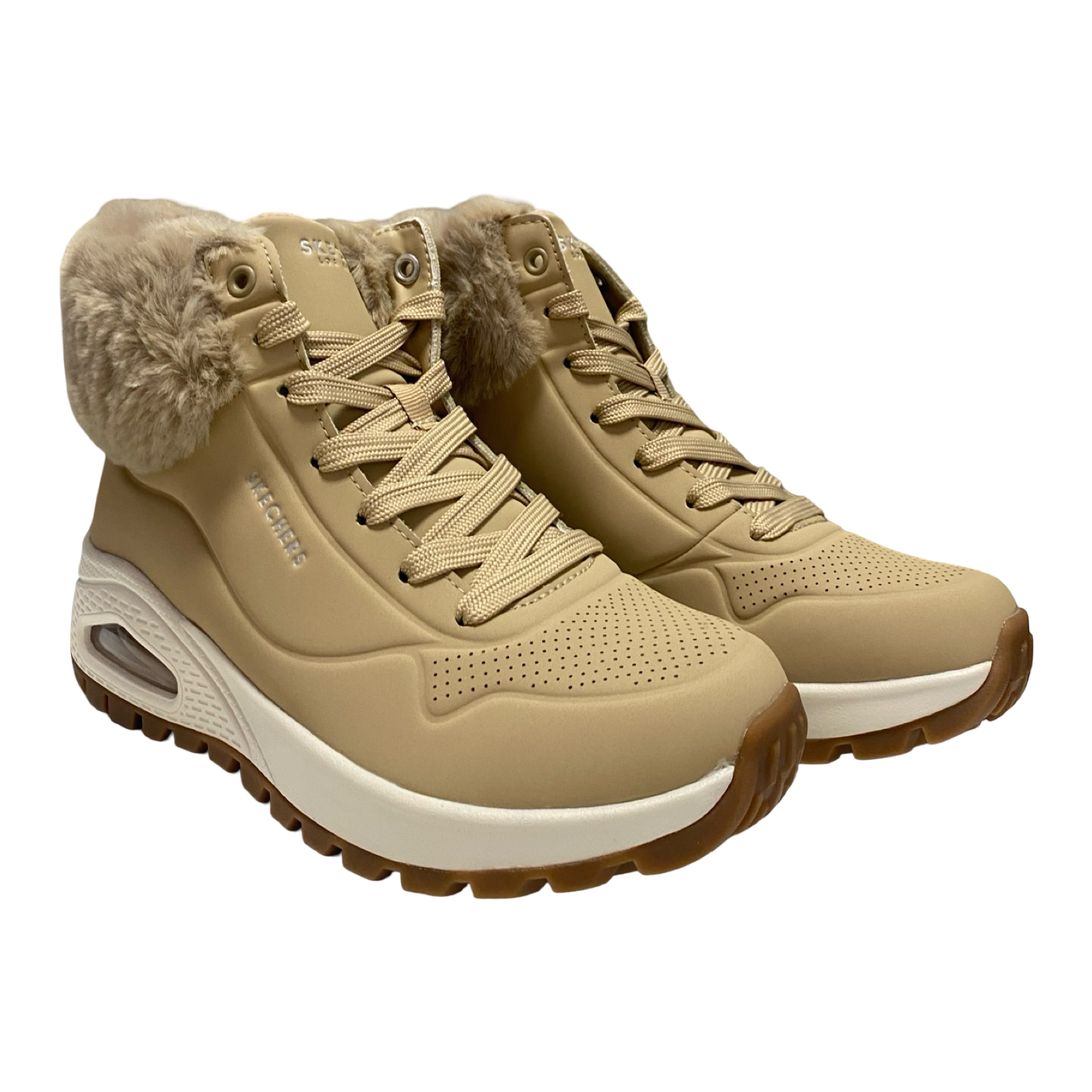 BOTA MUJER SKECHERS CORDONES 167274 SAND