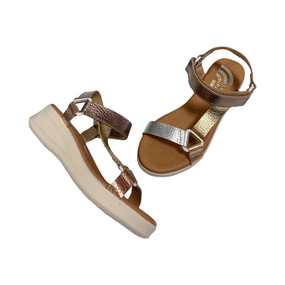 SANDALIA MUJER CAI 5407 PLATA COMBI