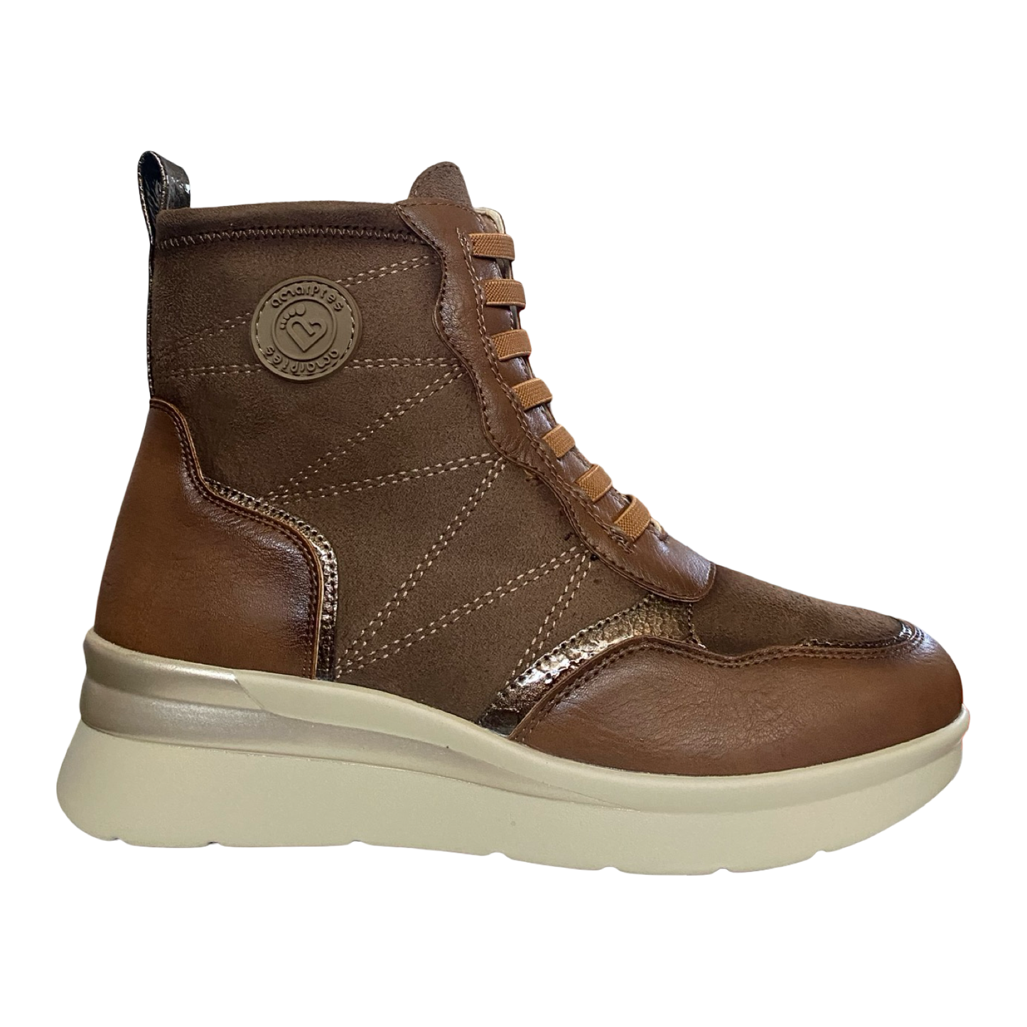 BOTÍN CONFORT ELÁSTICOS TAUPE SEÑORA AMARPIES 29422