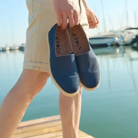 ZAPATO HOMBRE ETIKA LINO AZUL 82050