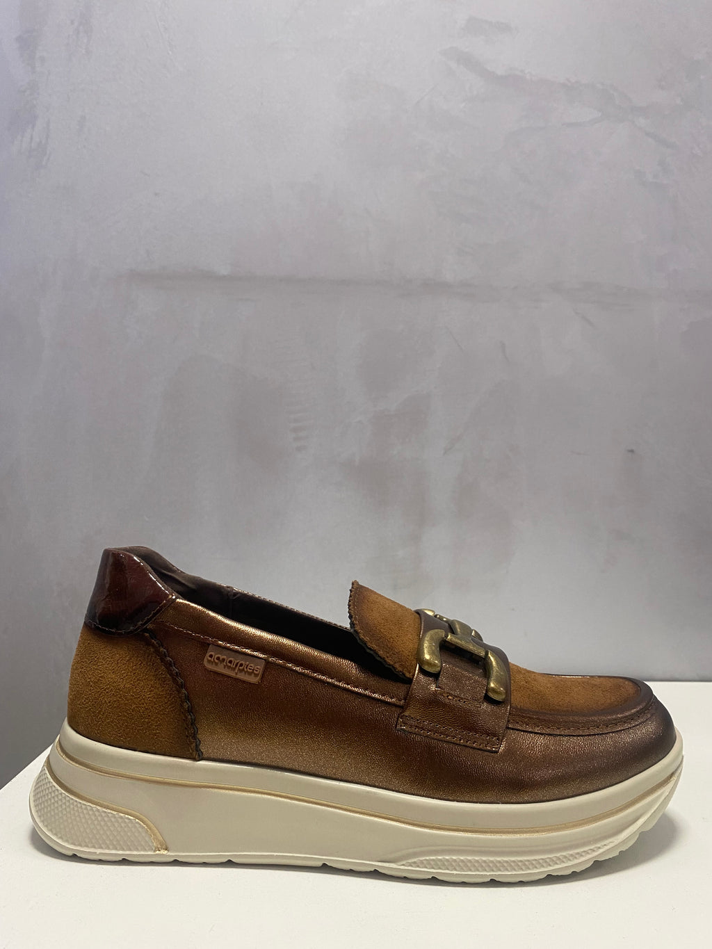 ZAPATO MOCASIN MUJER AMARPIES 29403 BRONCE
