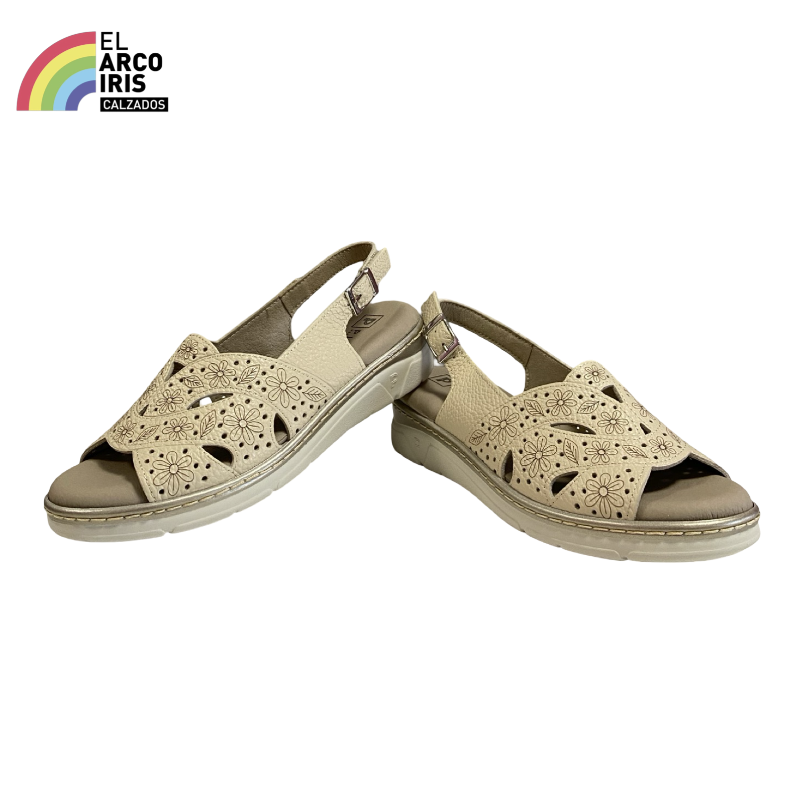 SANDALIAS MUJER PTILLOS 11001 BEIG