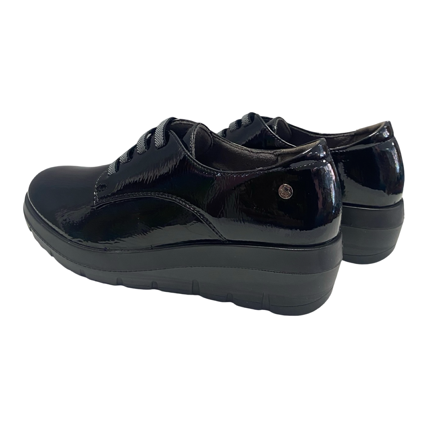 ZAPATO MUJER ELÁSTICO CUÑA NEGRO MYSOFT 25M586