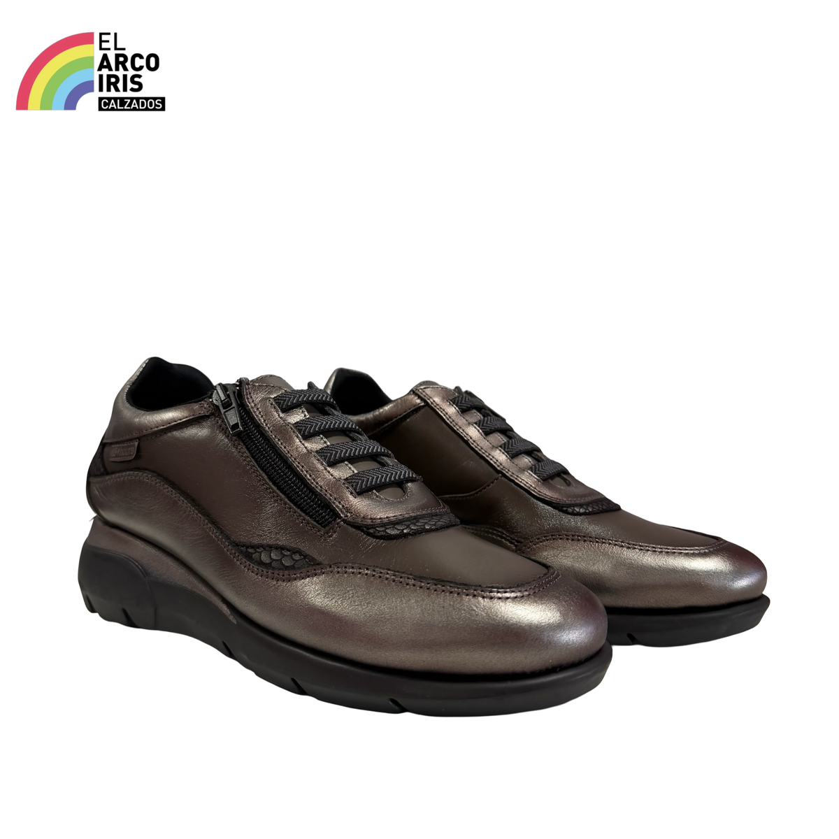 ZAPATO MUJER CREMALLERA 48HORAS 620701 GRIS