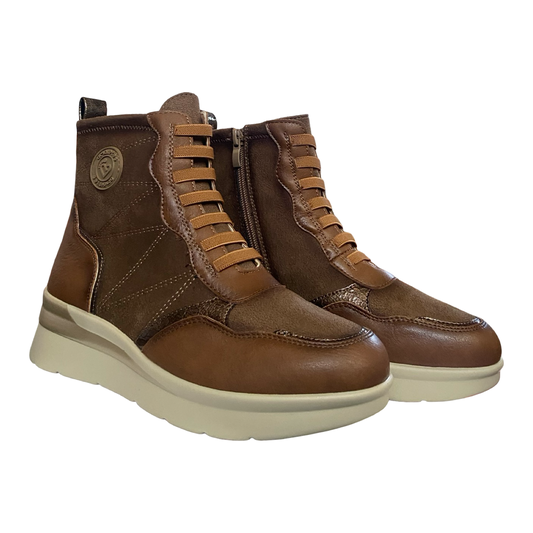 BOTÍN CONFORT ELÁSTICOS TAUPE SEÑORA AMARPIES 29422
