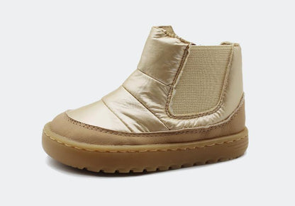 BOTA BEBE RESPETUOSO BAREFOOT BLANDITOS LUANDA ARENA METALIZADO