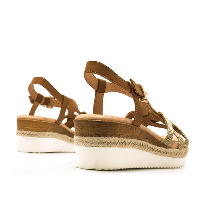 SANDALIA MUJER MUSTANG 50829 ORO