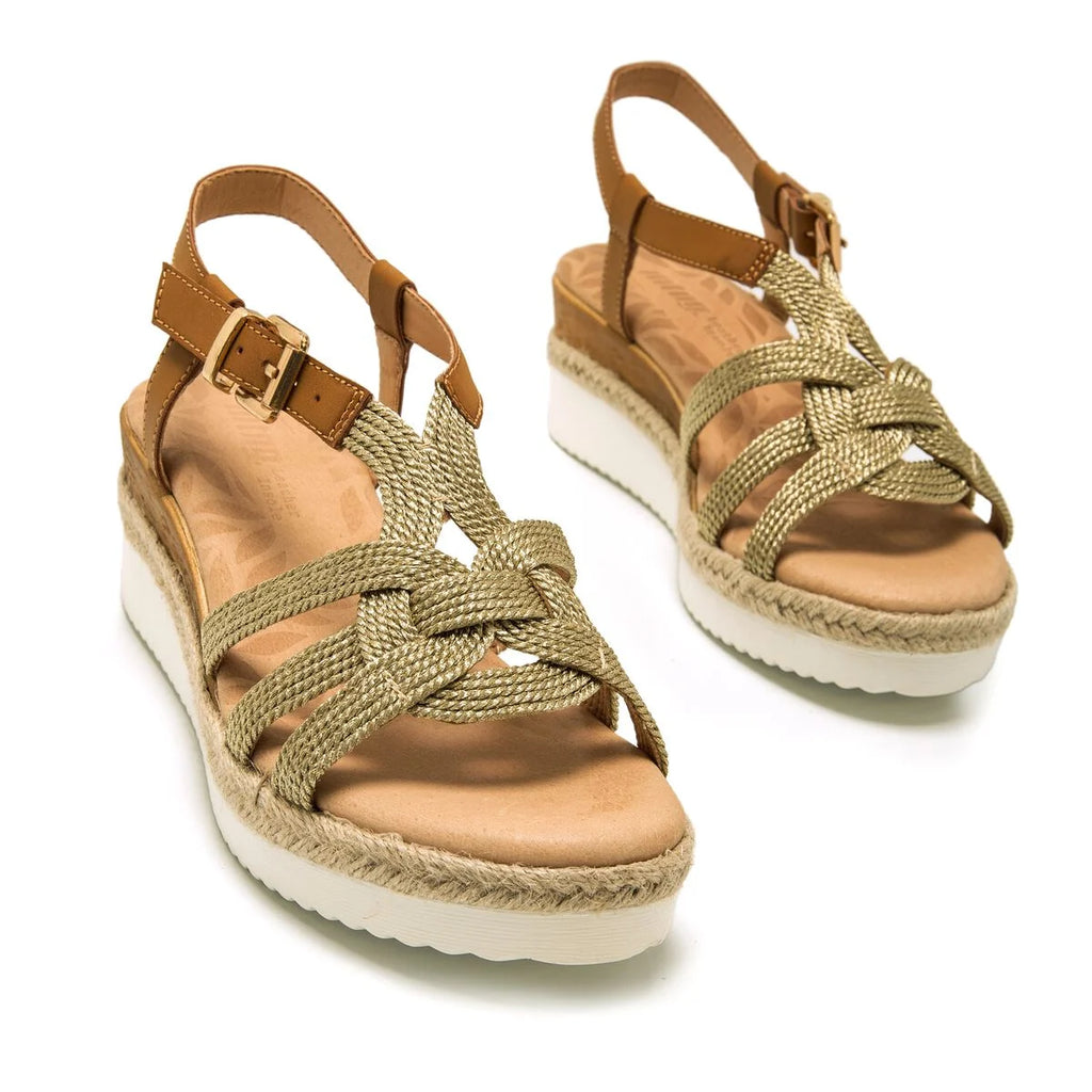 SANDALIA MUJER MUSTANG 50829 ORO