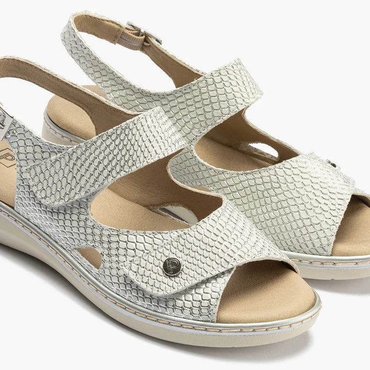 SANDALIA MUJER PITILLOS 10300 PLATA