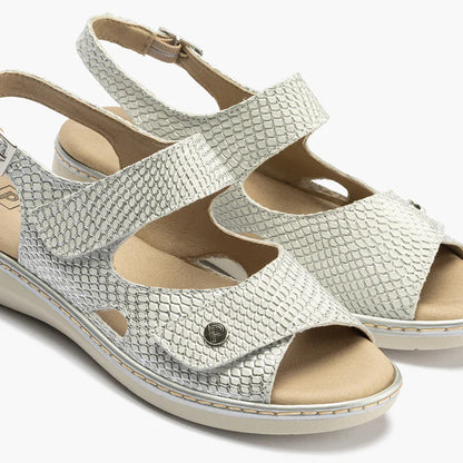 SANDALIA MUJER PITILLOS 10300 PLATA