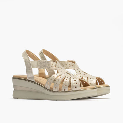 SANDALIA MUJER PITILLOS 10363 ORO