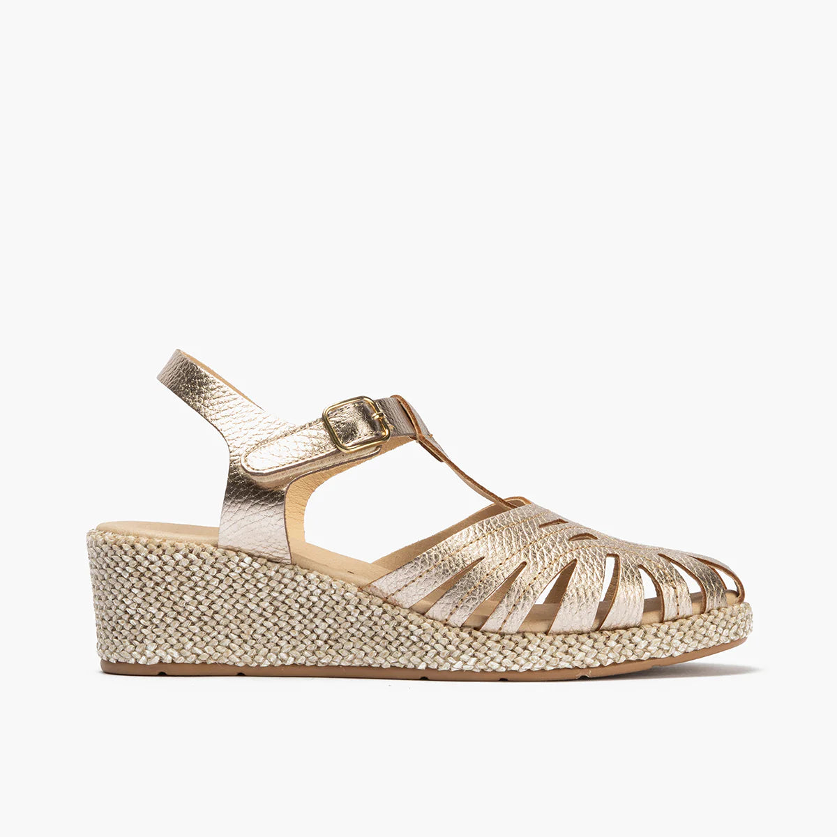 SANDALIA MUJER PITILLOS VALENCIANA ORO 11301