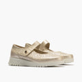ZAPATO MUJER PITILLOS MERCEDES VELCRO ORO 20300