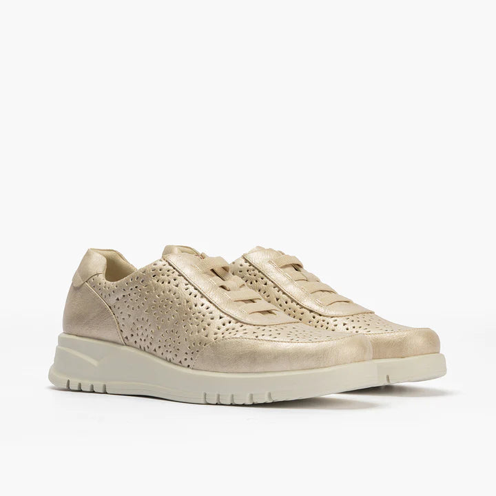 ZAPATO MUJER PITILLOS ELÁSTICO ORO 20301