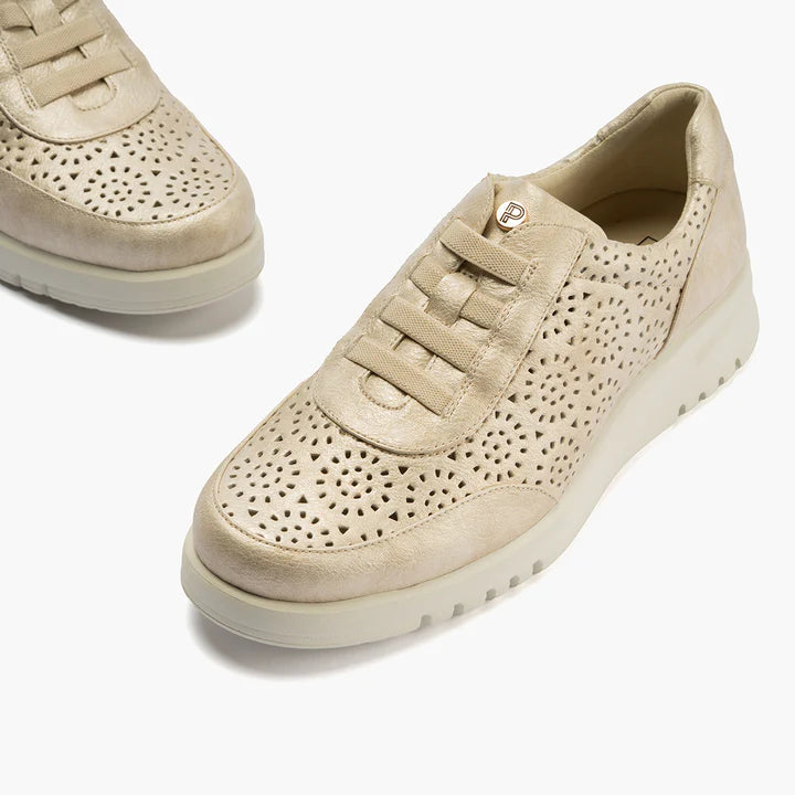 ZAPATO MUJER PITILLOS ELÁSTICO ORO 20301