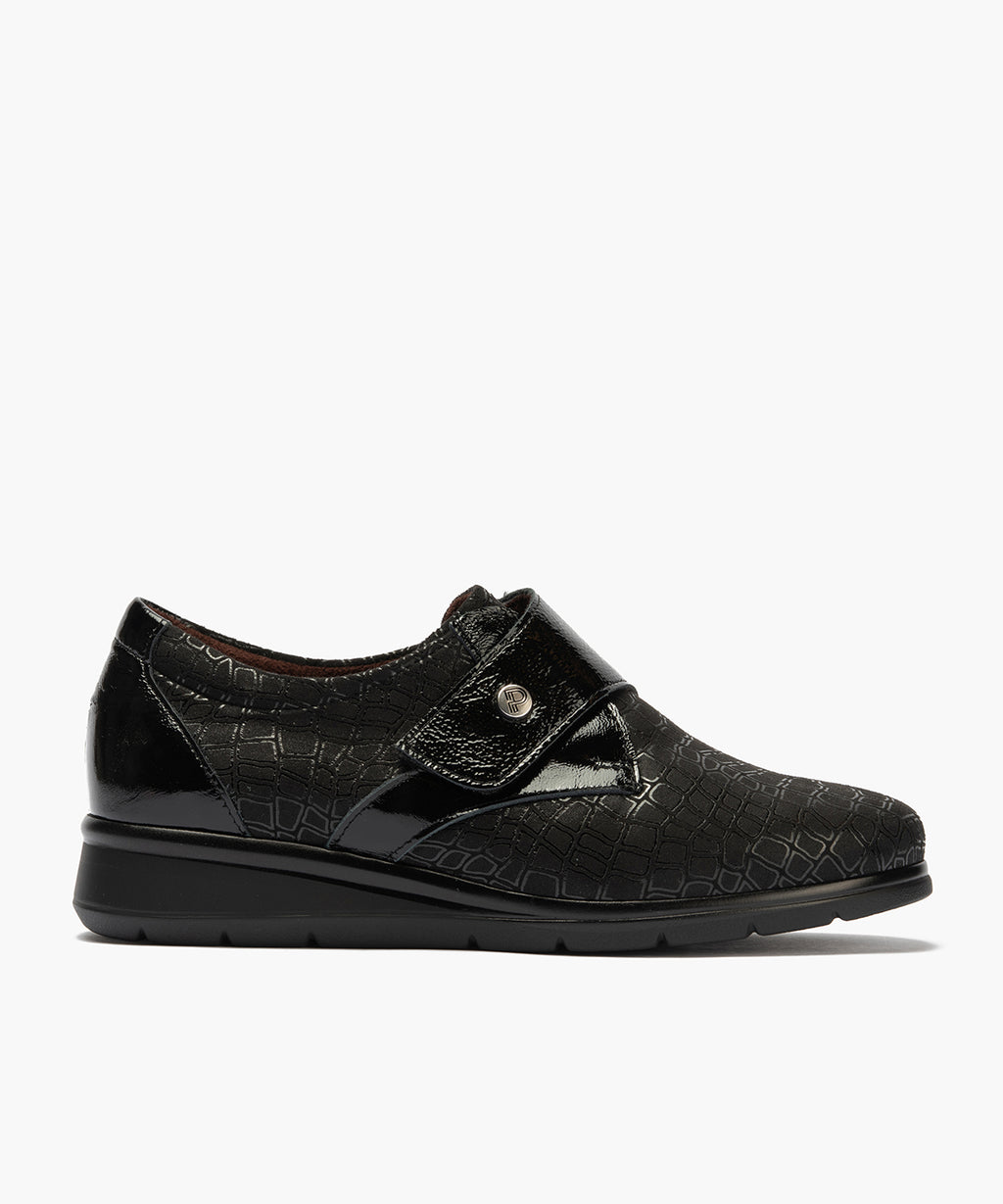ZAPATO MUJER PITILLOS 11510 VELCRO NEGRO