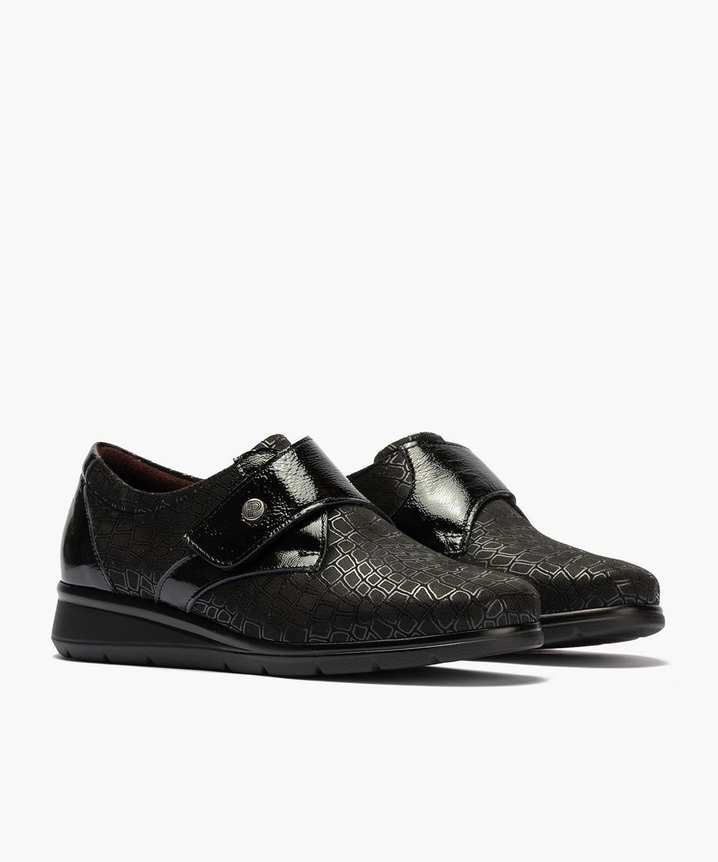 ZAPATO MUJER PITILLOS 11510 VELCRO NEGRO