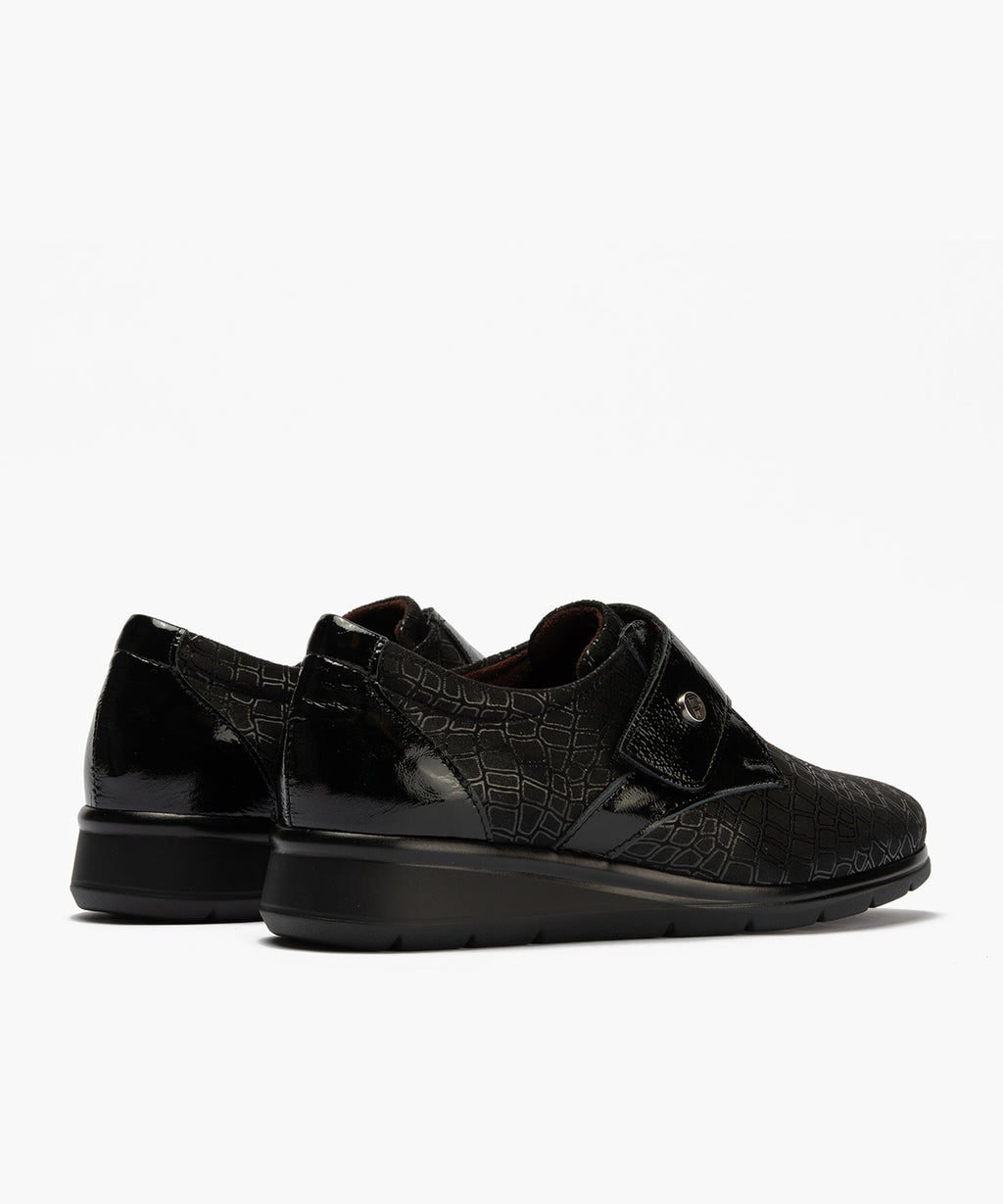 ZAPATO MUJER PITILLOS 11510 VELCRO NEGRO