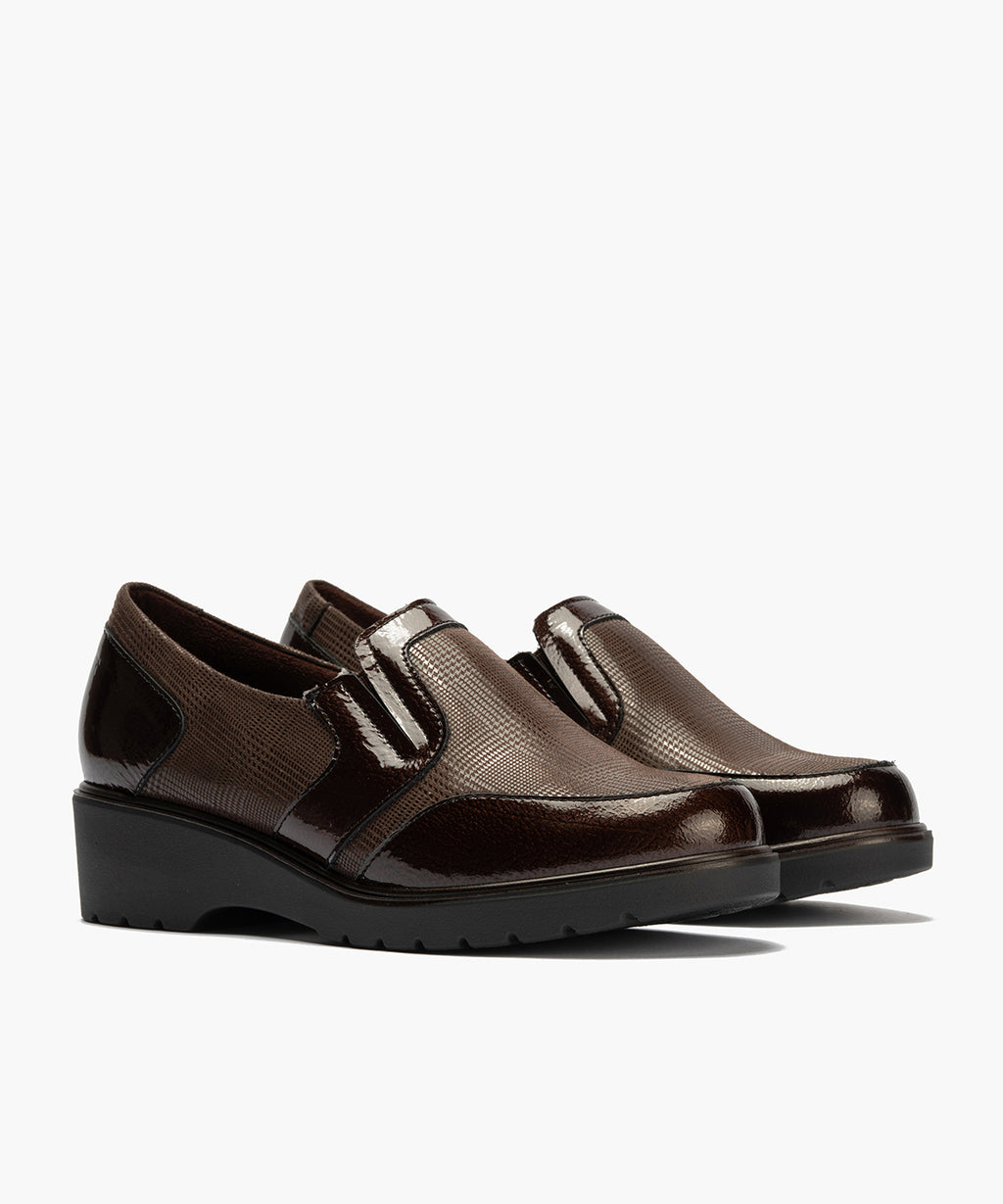 ZAPATO MUJER MOCASIN PITILLOS 11521 MARRON