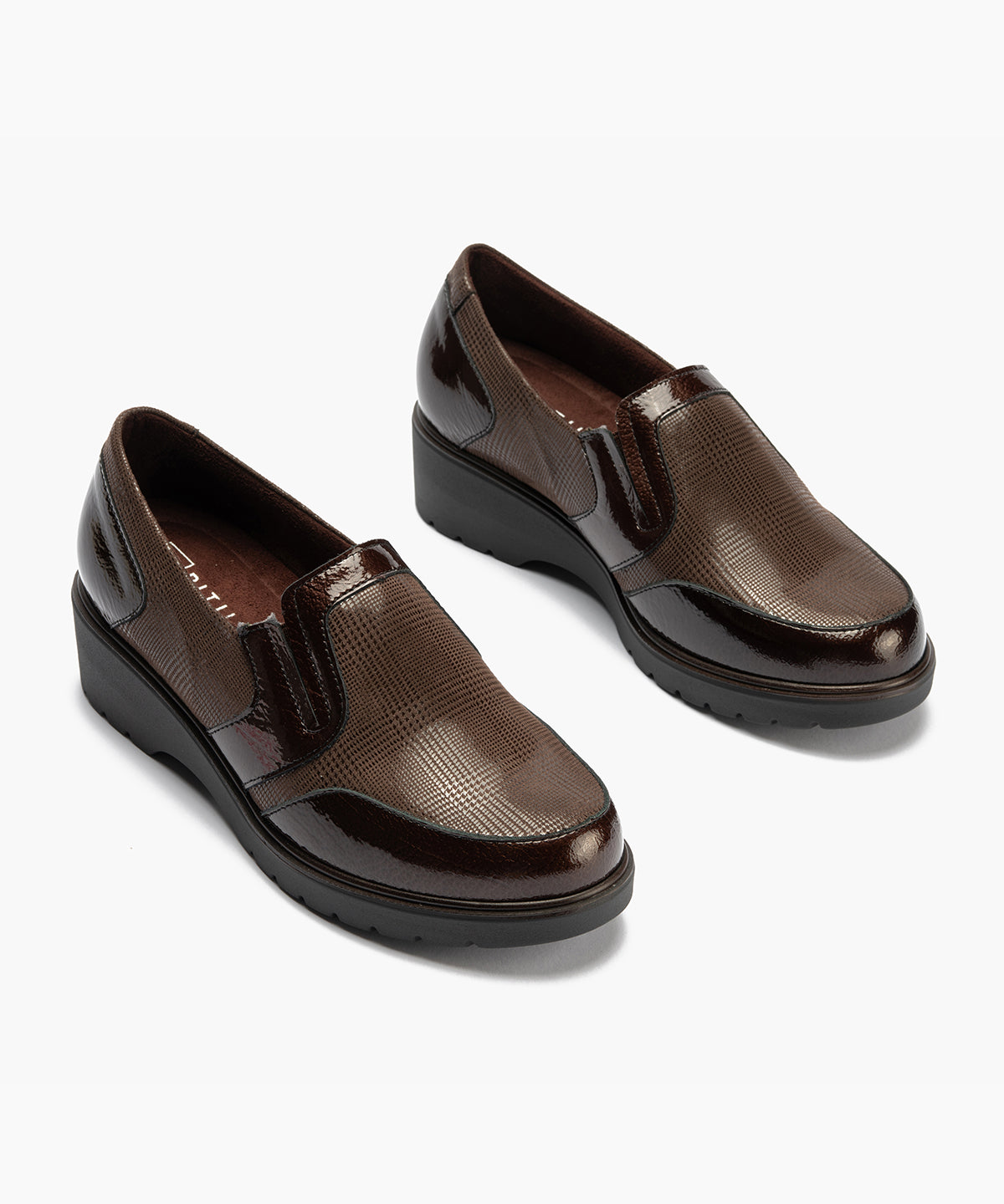 ZAPATO MUJER MOCASIN PITILLOS 11521 MARRON