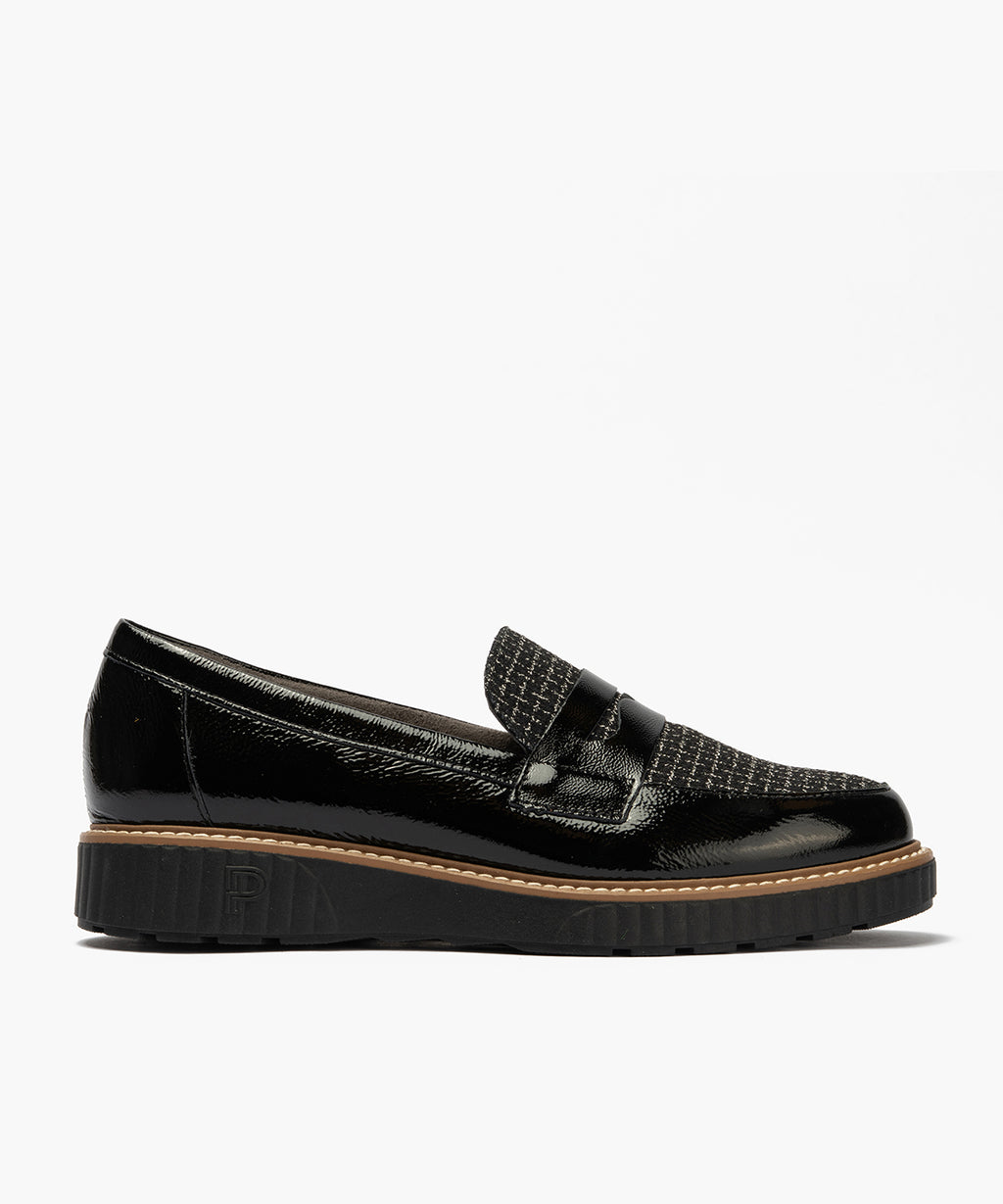 ZAPATO MUJER MOCASIN PITILLOS 11554 NEGRO