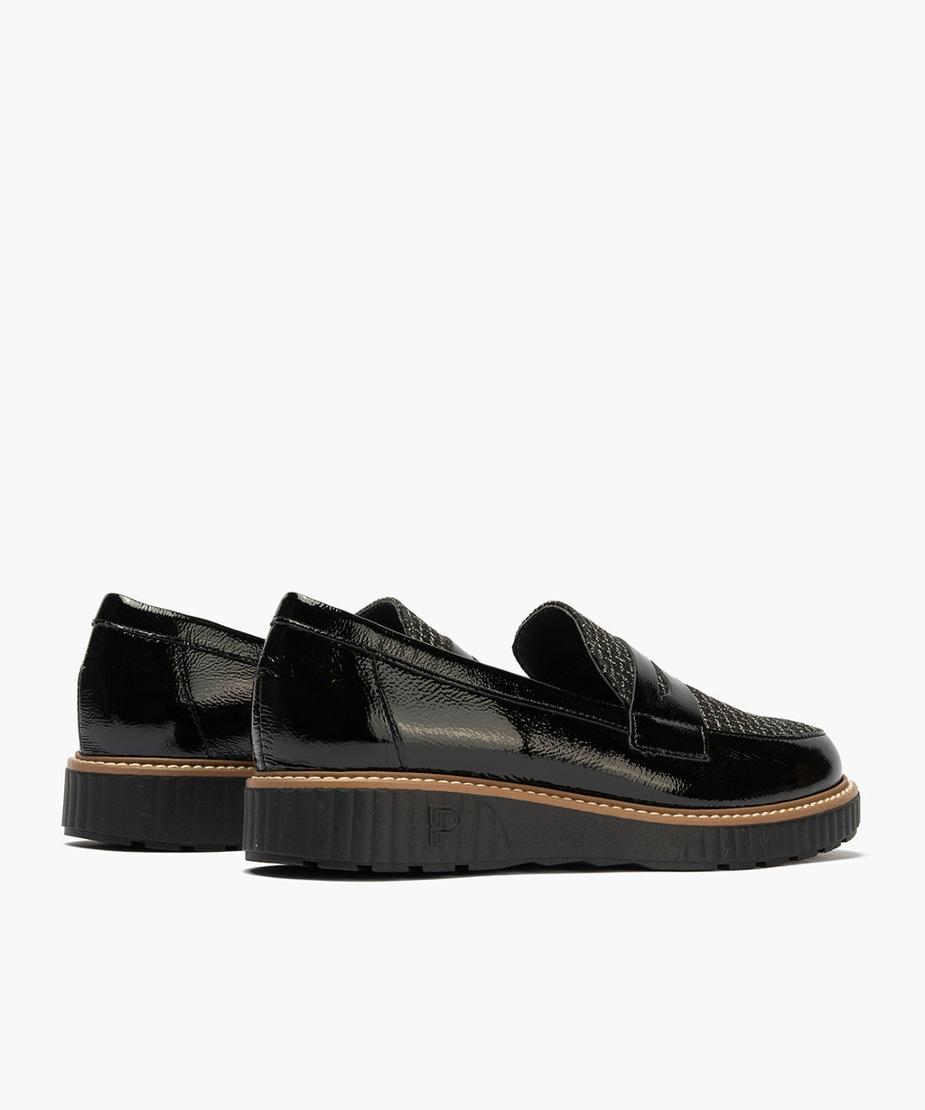 ZAPATO MUJER MOCASIN PITILLOS 11554 NEGRO