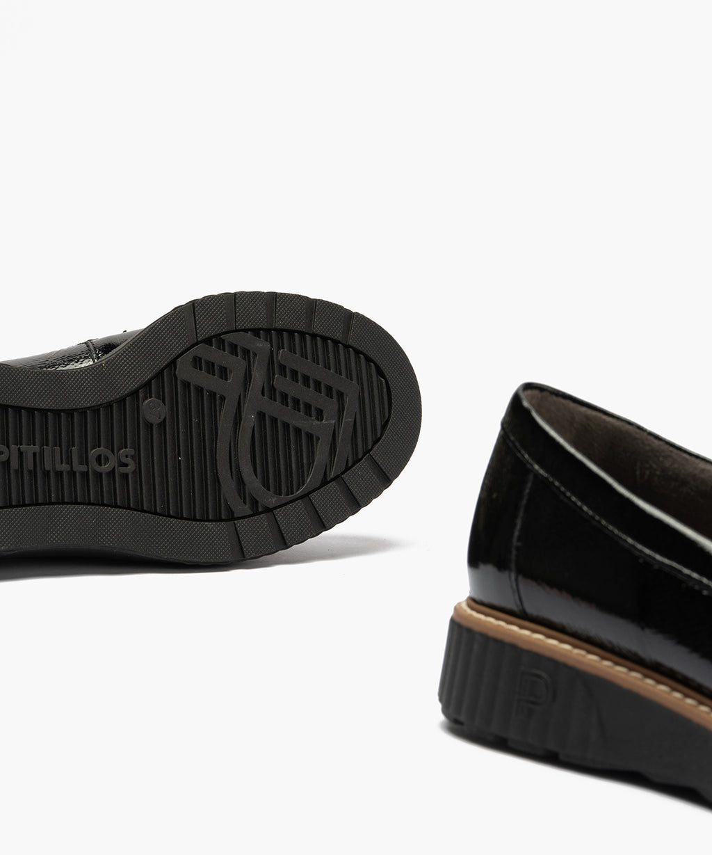 ZAPATO MUJER MOCASIN PITILLOS 11554 NEGRO