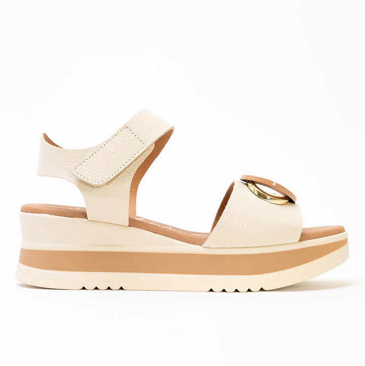 SANDALIA MUJER OH MY SANDALS 5974 CREMA