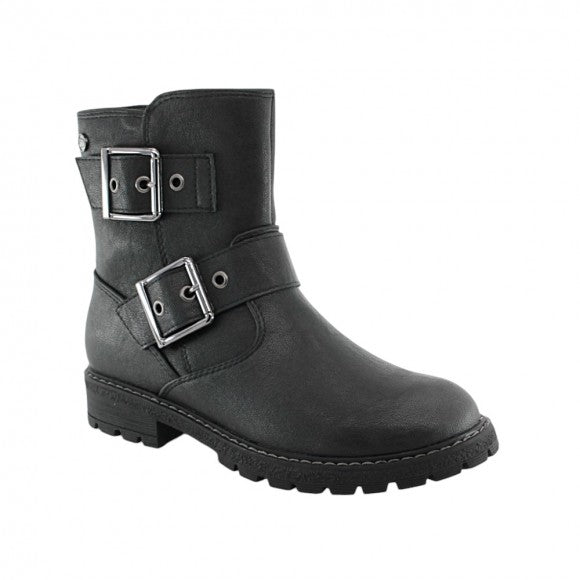 BOTIN NIÑA MUSTANG HEBILLA NEGRO 49003