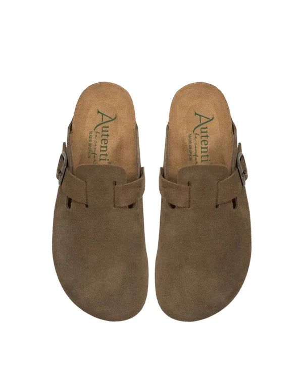 SANDALIAS ZUECO AUTENTI 355 SERRAJE MARRON