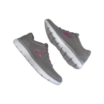 DEPORTIVA MUJER SKECHERS 12985 GRIS