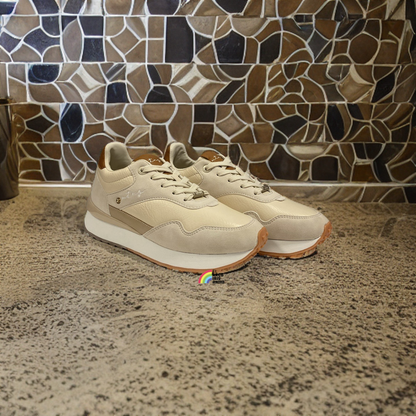 DEPORTIVA MUJER MUSTANG 60360 CREMA