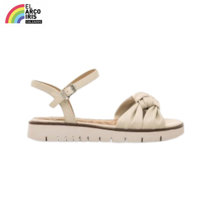 SANDALIA MUJER MUSTANG 53368 CREMA