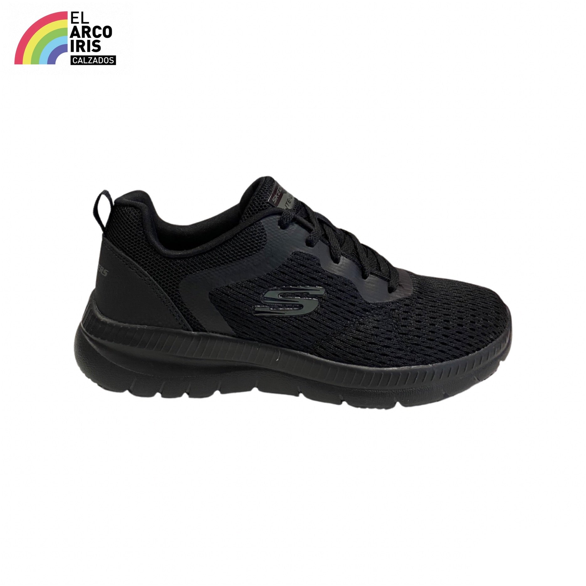 DEPORTIVA MUJER SKECHERS 12607 NEGRO