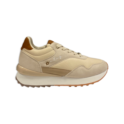 DEPORTIVA MUJER MUSTANG 60360 CREMA
