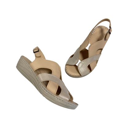 SANDALIA MUJER VICMART 993-16 BEIGE