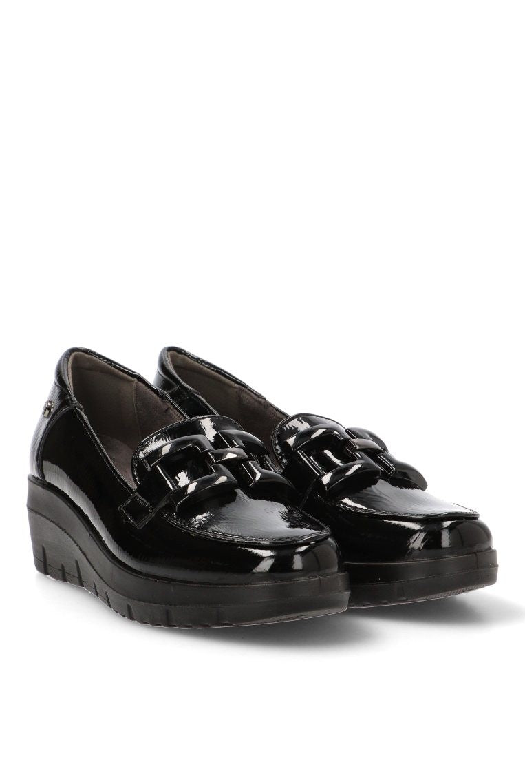 ZAPATO MOCASÍN MUJER MYSOFT NEGRO CUÑA 25M585