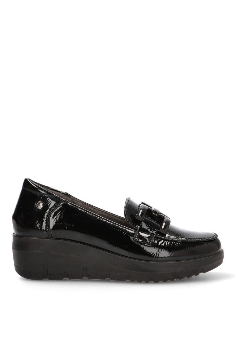 ZAPATO MOCASÍN MUJER MYSOFT NEGRO CUÑA 25M585