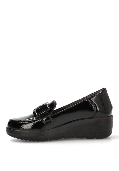 ZAPATO MOCASÍN MUJER MYSOFT NEGRO CUÑA 25M585