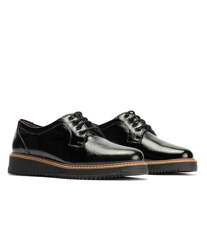 ZAPATOS SEÑORA PITILLOS BLUCHER NEGRO 10761