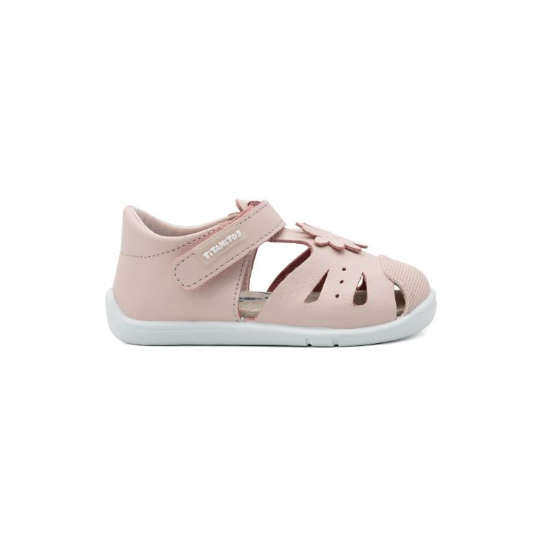 SANDALIAS RESPETUOSOS NIÑOS TITANITOS FLOR ROSA