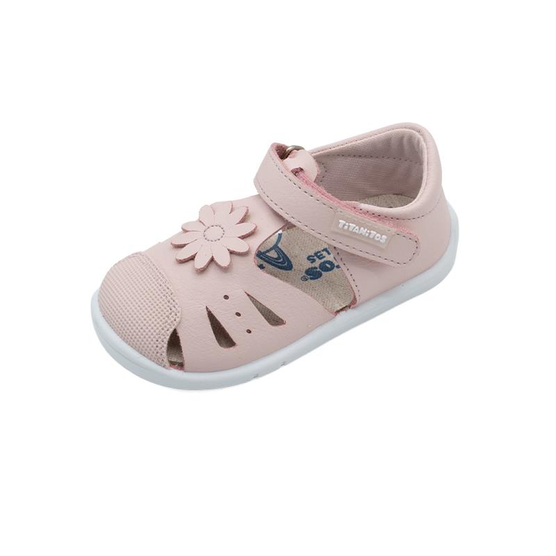 SANDALIAS RESPETUOSOS NIÑOS TITANITOS FLOR ROSA
