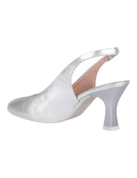 ZAPATO MUJER PITILLOS DESTALONADO PLATA 10521