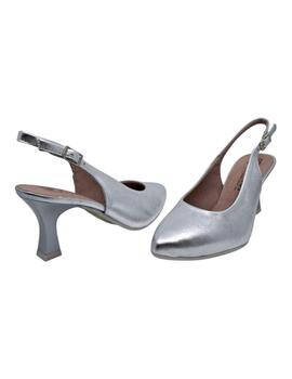 ZAPATO MUJER PITILLOS DESTALONADO PLATA 10521