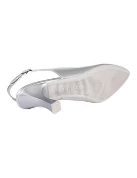 ZAPATO MUJER PITILLOS DESTALONADO PLATA 10521