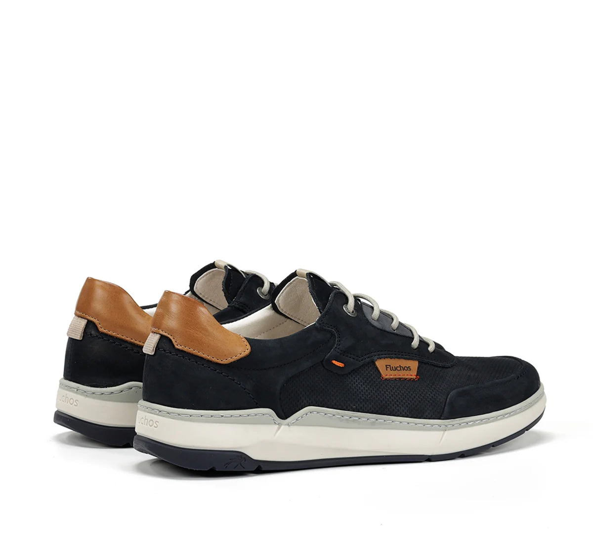 ZAPATO HOMBRE FLUCHOS F2210 BLUCHER NOBUCK  AZUL