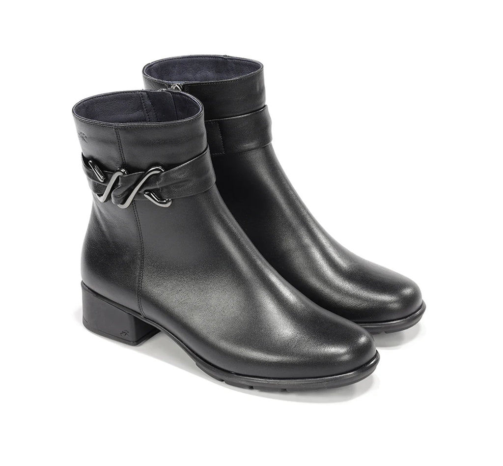 BOTIN MUJER TACÓN FLUCHOS F2561 NEGRO