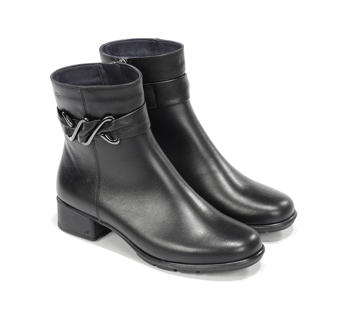 BOTIN MUJER TACÓN FLUCHOS F2561 NEGRO
