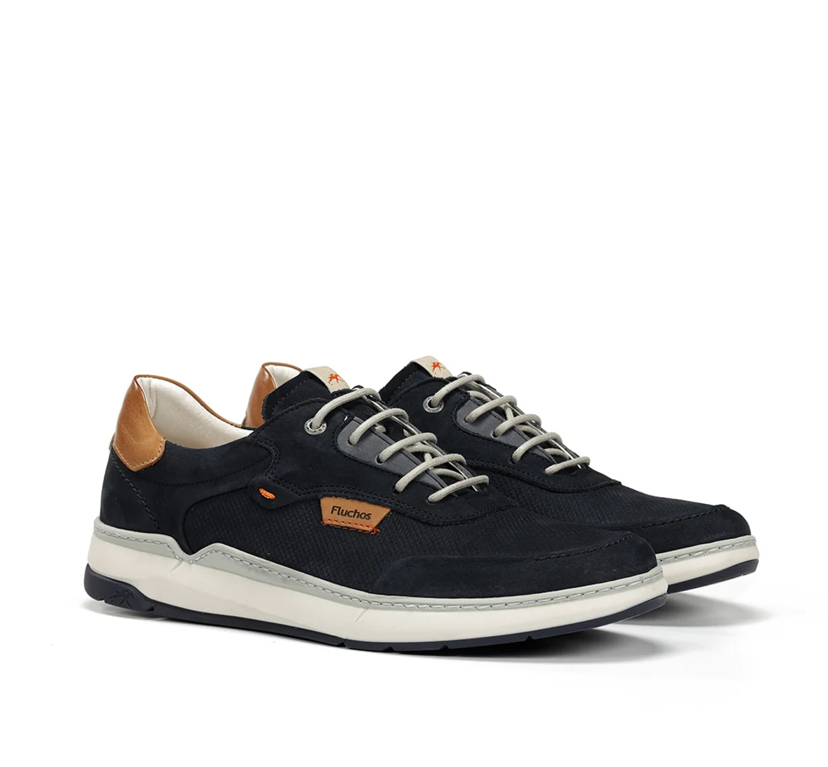 ZAPATO HOMBRE FLUCHOS F2210 BLUCHER NOBUCK  AZUL