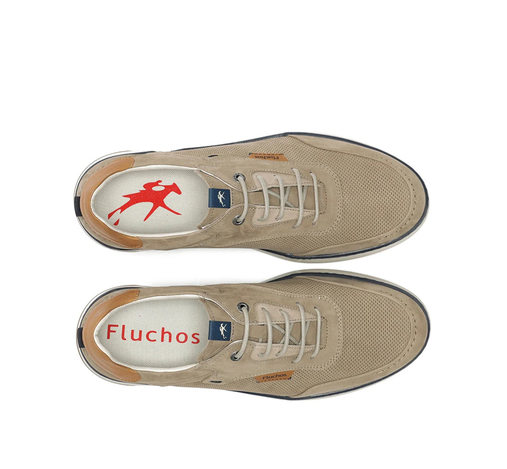 ZAPATO HOMBRE FLUCHOS F2210 BLUCHER NOBUCK TAUPE
